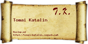 Tomai Katalin névjegykártya
